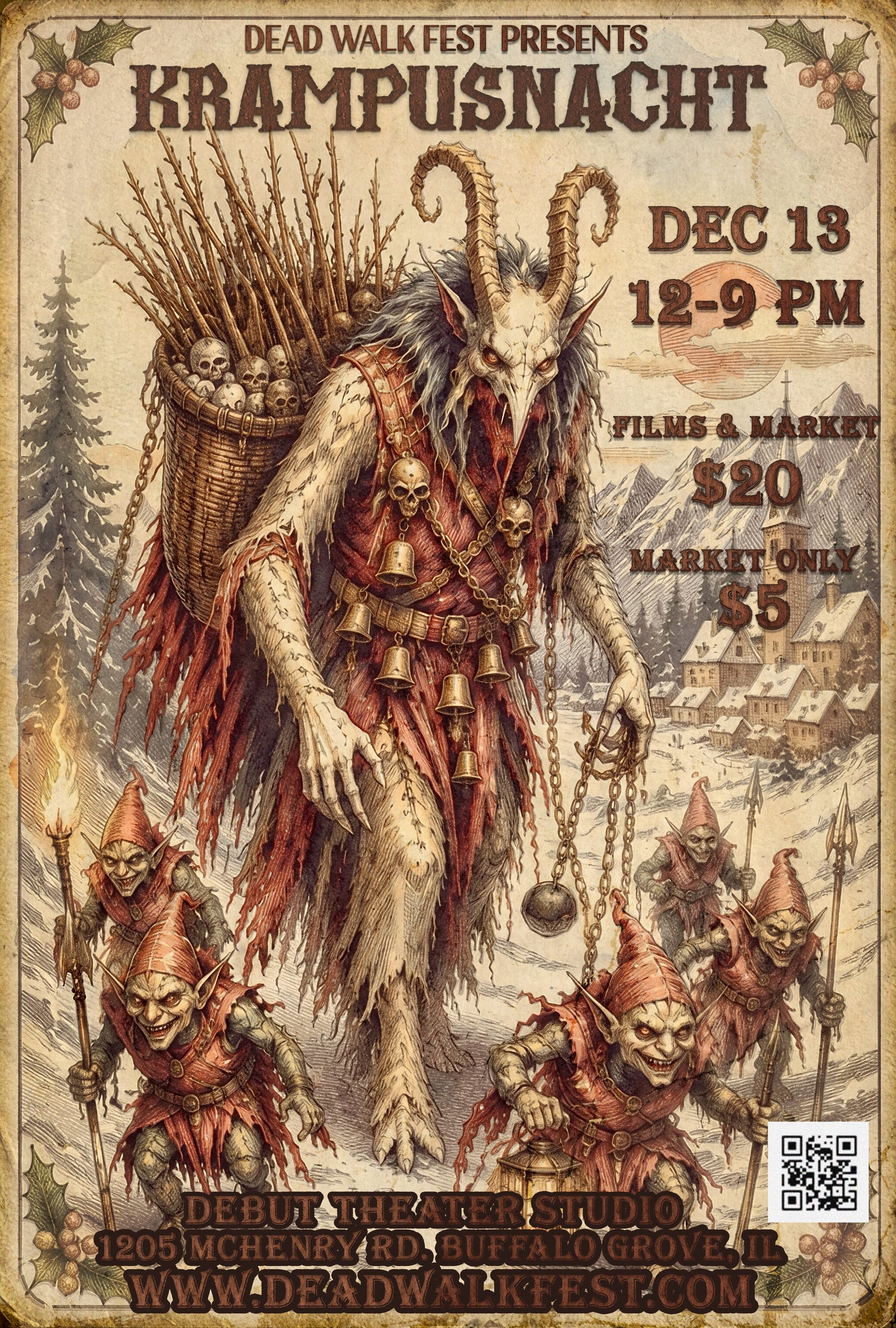 KRAMPUSNACHT (Krampus Film Fest & Market) Buffalo Grove, IL.
